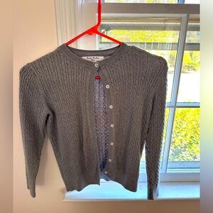 Brooks Brothers Girls Red Fleece Cardigan